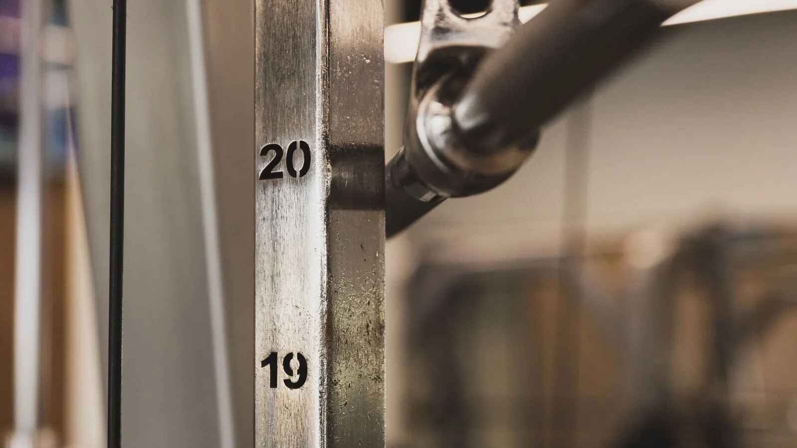 Weight stack on a commercial selectorized strength machine