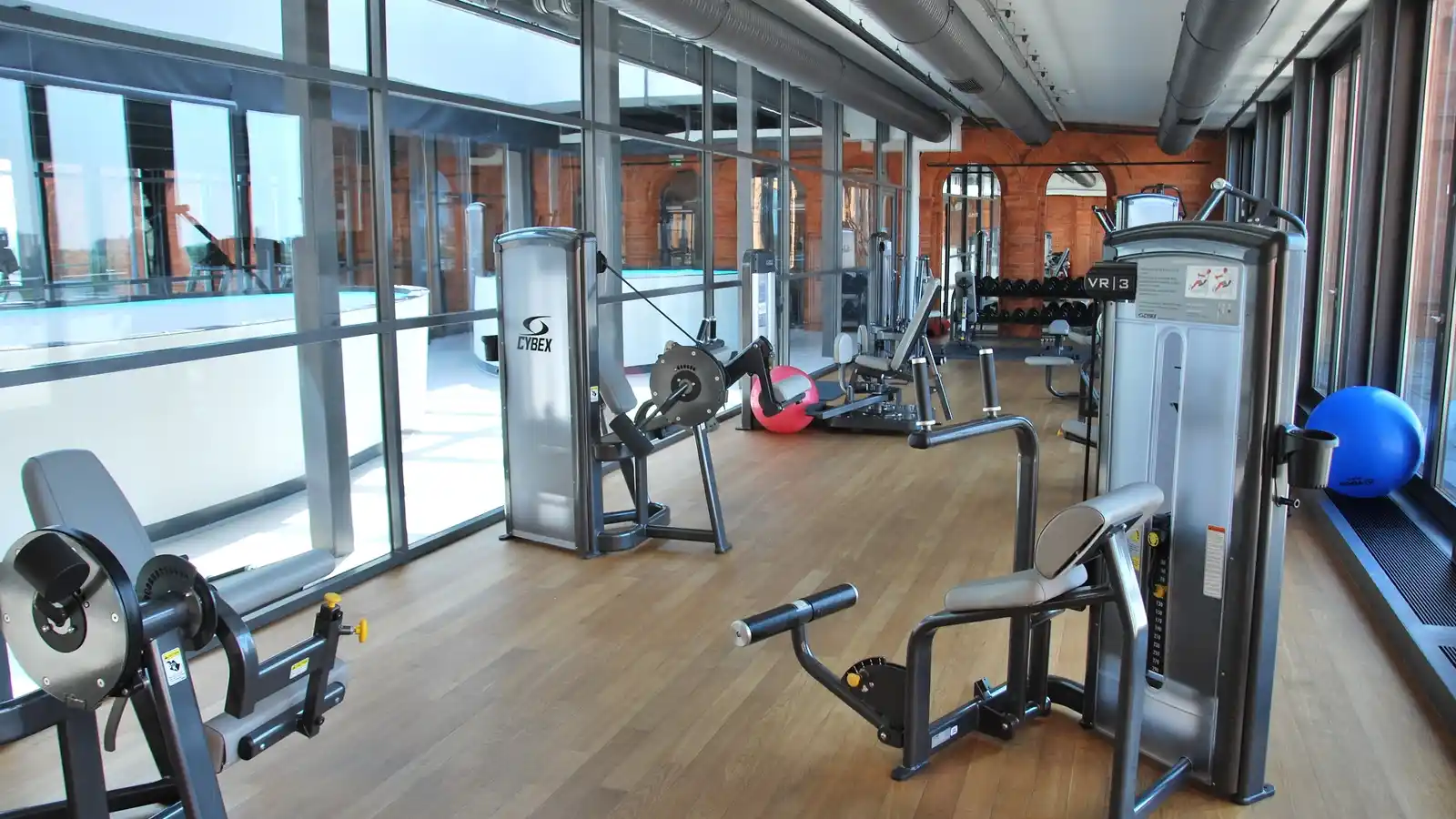 Cardio equipment in a hotel gym, the kind of fleet that needs a parts plan